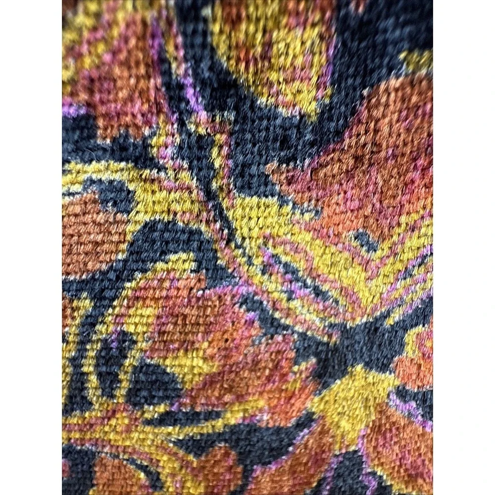 Free People Weekender Printed Velvet Jumpsuit featuring a paisley pattern Size L